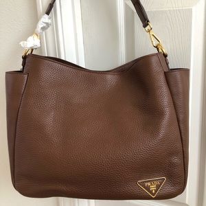 Prada Daino Side-Pocket Hobo Bag